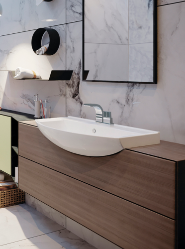 SANITA LUXE Умывальник Best мебельный, 65 см