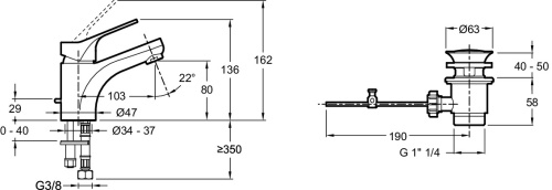 JACOB DELAFON  Смеситель для раковины BRIVE