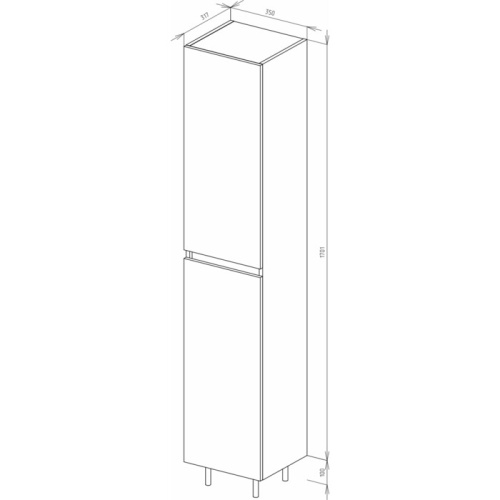 UNCORIA Колонка "Арно", 35 см (белая)