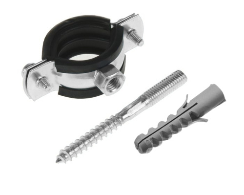 ASTRA Хомут сантехнический 3/4 (25-30), гайка М8 со шпилькой и дюбелем