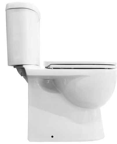 SANITA LUXE Арт Люкс унитаз-компакт, 2 режима, сиденье дюропласт, нижний подвод, белый