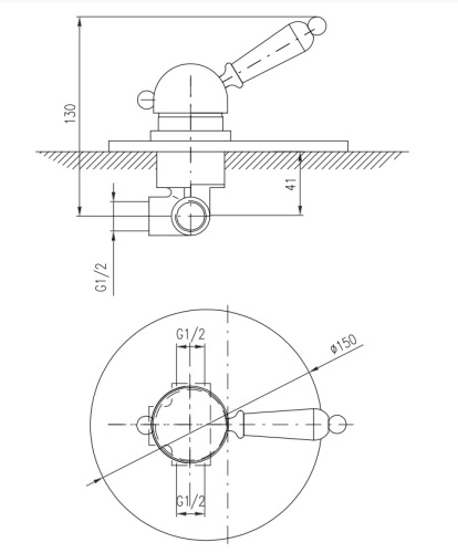 RAV SLEZAK Смеситель для душа LABE скрытый монтаж