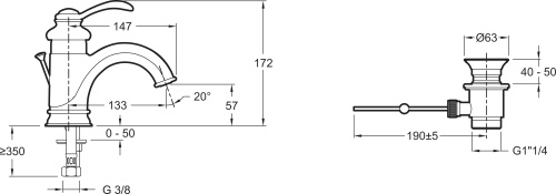 JACOB DELAFON  Смеситель для раковины FAIRFAX
