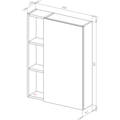 UNCORIA Зеркало-шкаф "Арно", 60 см (белое)