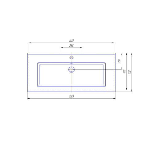 KIROVIT Умывальник "Оскар", 105 см