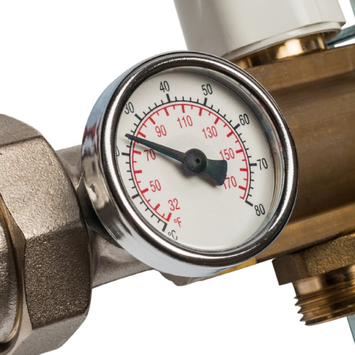 STOUT Коллектор в сборе с расходомерами 6 выходов, латунь