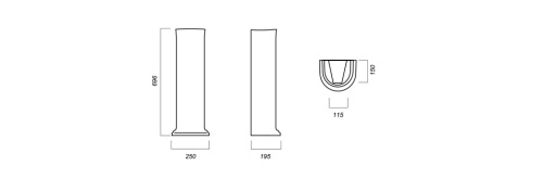 SANITA LUXE Пьедестал Classic, белый