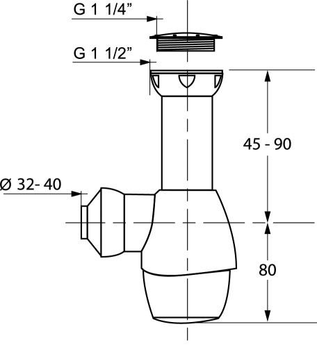 WIRQUIN Сифон "ВСЕ В ОДНОМ" универсальный для раковины и мойки