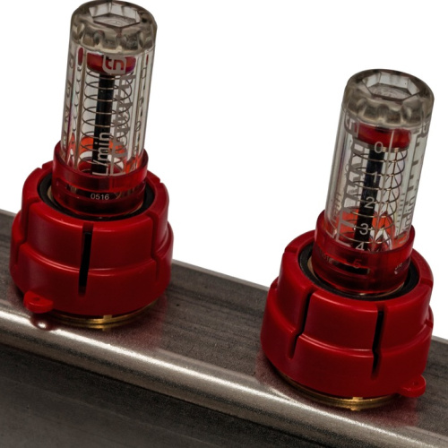 STOUT Коллектор в сборе с расходомерами 9 выходов, нержавеющая сталь