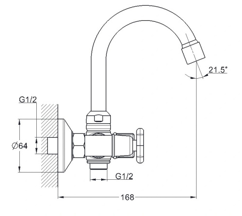 SOLONE Смеситель для ванны JIK3-A102-A шаровый переключатель