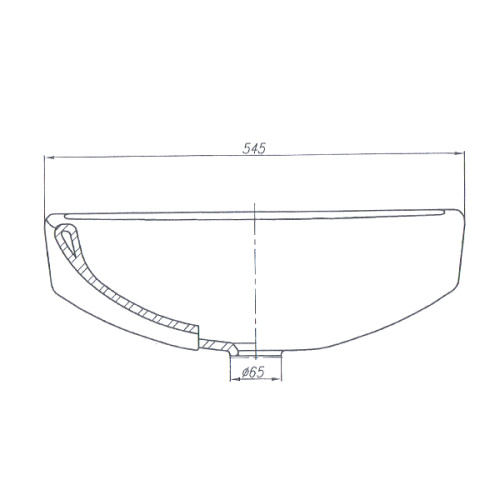 SANTEK Умывальник Салют без перелива, 56х48 см