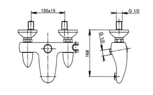 JACOB DELAFON  Смеситель для ванны настенный GALATEE