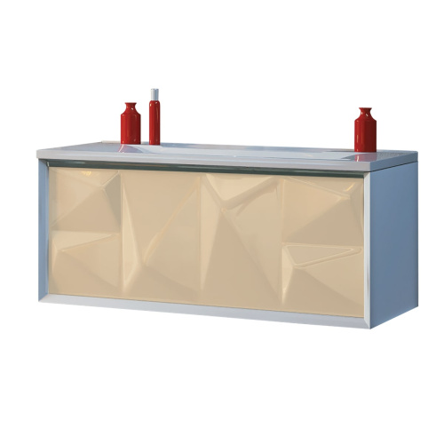 Marka One Подвесная тумба Romb 90П с одним встроенным ящиком, Vanilla